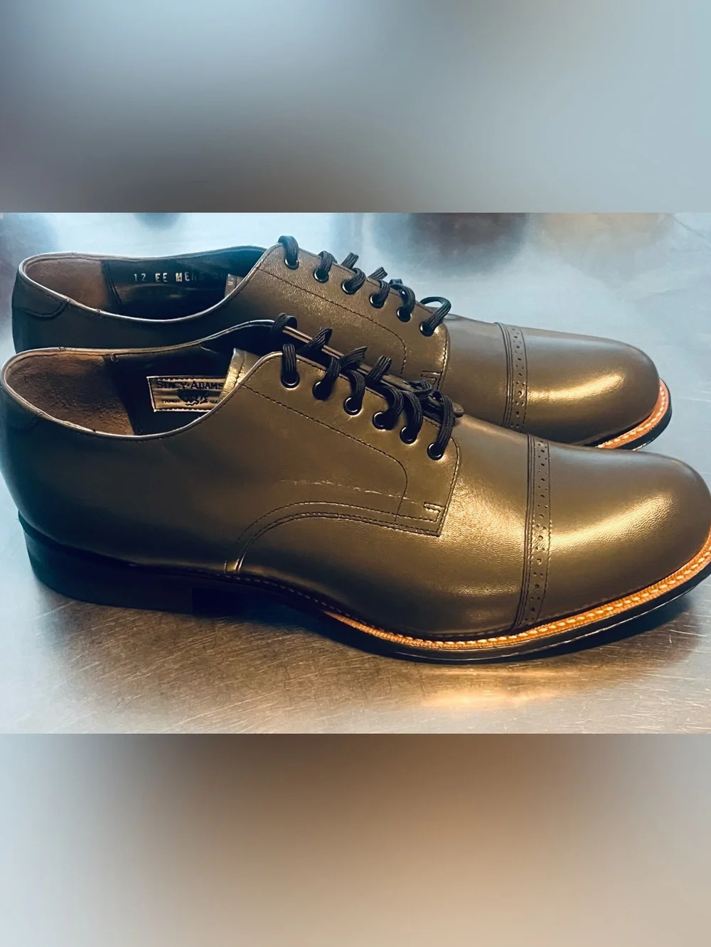 Stacy Adams Madison Cap-Toe Oxford Dress shoes Gray 12 EE wide